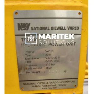 National Oilwell Varco V4010-2311 Hydraulic power unit 3 National Oilwell Varco V4010 2311 Hydraulic power unit 3